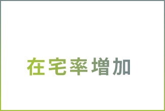 テレワークの増加による在宅率増加